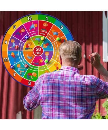 Large 29-inch BooTaa Dart Board for Kids with Sticky Balls | Indoor/Outdoor Fun Game for Boys and Girls | Perfect Birthday Gift for 3-12 Year Olds - Buy Online on GoSupps.com