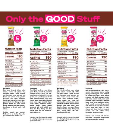 Love Good Fats Keto Protein Snack Bars - Chocolate Lovers Variety Pack - 12 Pack - Buy Online on GoSupps.com