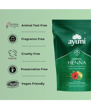 Ayumi Herbal Henna Powder | Natural Hair Color & Conditioner | 9 Himalayan Herbs | No Artificial Additives | 150g - Shop Internationally - Buy Online on GoSupps.com
