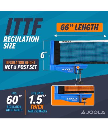 JOOLA Outdoor Weatherproof Table Tennis Net and Post Set - Waterproof 72 Regulation Size Ping Pong Net - Indoor/Outdoor Use - Buy Online on GoSupps.com