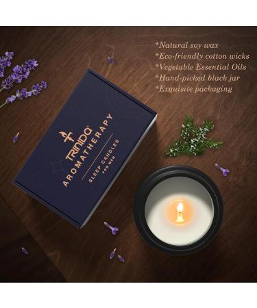 TRINIDa Luxury Black Sleep Scented Candle Gift Set for Men - Aromatherapy Birthday Gift to Relieve Stress & Promote Better Sleep - Buy Online on GoSupps.com