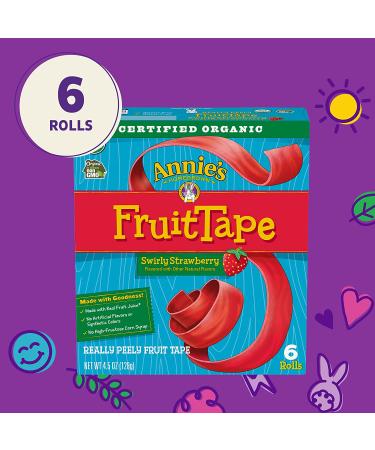 Annie's Organic Fruit Tape Swirly Strawberry 4.5 oz (Pack of 8) - Non-GMO & Organic Fruit Snacks - Buy Online on GoSupps.com