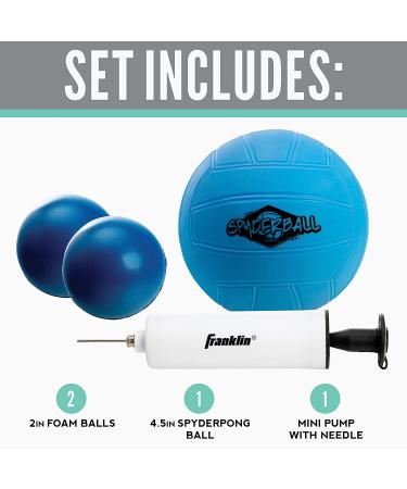 Franklin Sports Spyder Pong Ball Replacement Balls with Spike Volleyball - Foam Balls + Mini Air Pump - Beach & Lawn Game - Buy Online on GoSupps.com