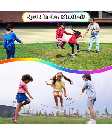 Rainbow Springs Rope 5m - Adjustable Jump Rope for Kids with Wooden Ball Handle | Perfect Gift for Children - Buy Online on GoSupps.com