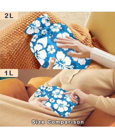 Buy Naanle Blue Hawaii Flowers Hot Water Bottle - 2L for Pain Relief & Heat Therapy | Large Transparent Design - Buy Online on GoSupps.com