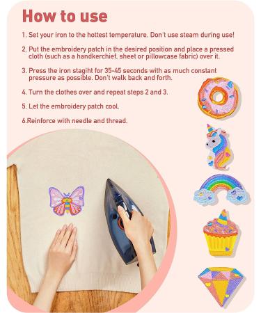 Girl Fashion Pink Embroidered Iron On Patch for Clothing, Backpacks, Hats - DIY Sewing Applique Accessory - Buy Online on GoSupps.com