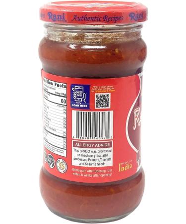 Rani Red Chilli Cooking Paste 10.58oz (300g) Glass Jar - Vegan, Gluten Free, NON-GMO - Indian Origin Red Chilli - 300g (1 Pack) - Buy Online on GoSupps.com