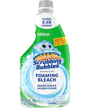 Scrubbing Bubbles Foaming Bleach Bathroom Cleaner 32 oz - Refill Bottle for Sparkling Clean & Disinfecting | International Shipping Available - Buy Online on GoSupps.com