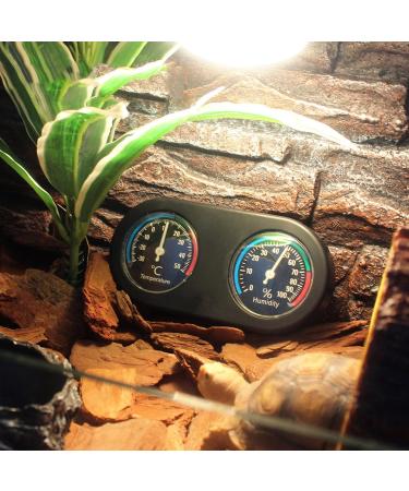 Wooden 2-in-1 Reptile Terrarium Tank with Hygrometer | Ideal for Lizards Tortoises Spiders & Chameleons - A01 - Buy Online on GoSupps.com