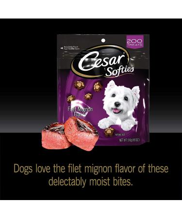 Cesar Softies Filet Mignon Dog Treats 1.13 lb - Delicious Soft Dog Treats - Buy Online on GoSupps.com