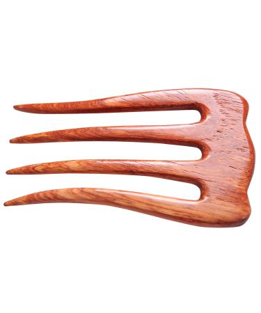 MaryCrafts Wooden Rosy Simple Hair Comb  Hair Pin  4 Prongs Hair Fork  Hair Accessory Handmade 5 - Buy Online on GoSupps.com