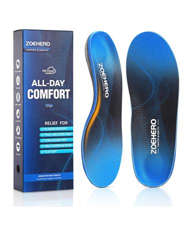 Plantar Fasciitis Insoles for Men & Women Heavy Duty Orthotic Inserts with Arch Support for Plantar Fasciitis Relief Foot Pain Relief Comfort Insoles for Standing All Day Sprot Hiking Men's US 9 - 9.5 | Women's US 11 - 11.5 | 280MM