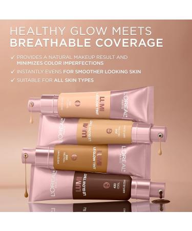 L'Oreal Paris Lumi Le Glow Skin Tint s rum l ger avec couleur base d'eau avec couverture similaire celle d'une base de maquillage illuminateur Glow neutre 200 0 85 onces liquides - Buy Online on GoSupps.com