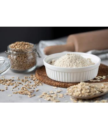 Organic Oat Flour 8 Pounds - Non-GMO Stone Ground from Whole Grain Oat Berries | Vegan & Kosher | Ideal for Baking Pancakes, Muffins, Waffles, and Bread - High Fiber Source | 8 lb Pack - Buy Online on GoSupps.com