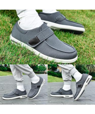 Diabetic Shoes for Men Extra Wide Width | Edema & Swollen Feet Orthoshoes | Lightweight Breathable Walking Shoe with Adjustable Velcro | Blue - Size W9.5/M8.5 - Buy Online on GoSupps.com