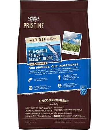 Pristine Wild-Caught Salmon & Oatmeal Dog Food with Raw Bites - 4 lb | Healthy Grains - Buy Online on GoSupps.com