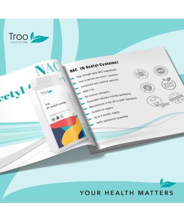 Troo NAC Supplement 600mg - 120 Capsules | N Acetyl Cysteine Amino Acid - UK Made | Non-Toxic & Stable Form of L-Cysteine - Buy Online on GoSupps.com