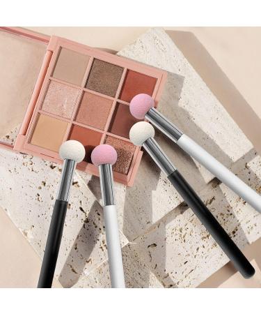 4 Pack Makeup Brushes Set - Foundation, Powder, Eyebrow, Concealer Applicator Brushes (Black+White) - Buy Online on GoSupps.com