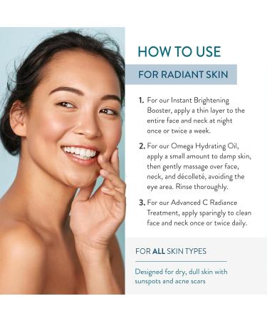 Lancer Skincare Bright & Radiant 3-Piece Set | Instant Brightening Booster Omega Hydrating Oil & Advanced C Radiance Treatment for Glowing Skin - International Shipping Available - Buy Online on GoSupps.com
