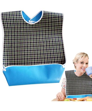Adult Bibs for Eating | Feeding Bib Reusable with Crumb Catcher Stylish Adult Clothing Protectors for Women and Elderly Adults Senior Citizens Nursing Home Friendly Kumprohu Green - Buy Online on GoSupps.com