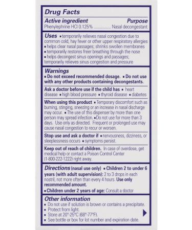 Little Remedies Decongestant Nose Drops - Alcohol-Free Phenylephrine Hydrochloride - 0.5 Fl Oz - 1 Pack - Buy Online on GoSupps.com