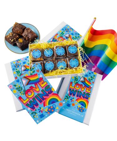 The Sweet Reason Company Luxury Brownie Mixed Gift Box Handmade Gourmet Treats Salted Caramel Honeycomb Oreo & Peanut Butter Flavour. Celebrate Pride with the LBGTQ+ community (Pride)