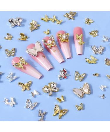 Juome 40 Pcs 3D Butterfly Nail Charms - Nail Art Decorations & Supplies - Buy Online on GoSupps.com