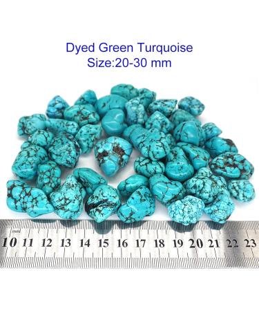 Natural Crystal Rough Natural White Turquoise Dyed Green Tumbled Irregular Stone Crystal Gemstone Natural Stone (Size : 50g) - Buy Online on GoSupps.com