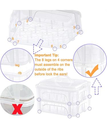 4-Layer Stackable Clear Storage Box for 80 Spools of Embroidery & Sewing Thread | Ideal Organizer for Craft Supplies (H2.2 x W1.69 Spool Size) - Buy Online on GoSupps.com