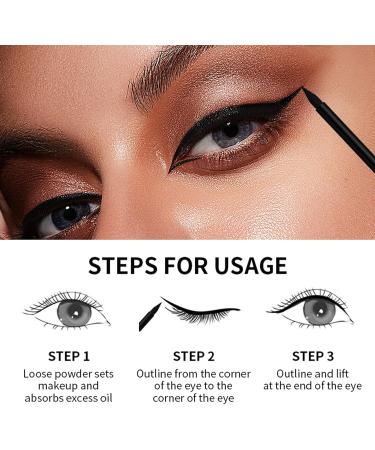 Probuk Precision Waterproof Liquid Eyeliner Black Liquid Eyeliner with Felt Tip Applicator Quick Drying Liquid Micro Pen Long Lasting Smudge-Proof All Day Professional Makeup-Matte Finish - Buy Online on GoSupps.com