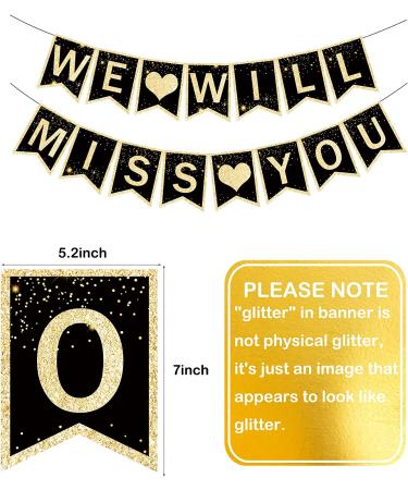 Farewell Party Supplies Kit - We Will Miss You Decorations, Going Away Banner - Perfect for Retirement, Job Change Celebrations - Buy Online on GoSupps.com