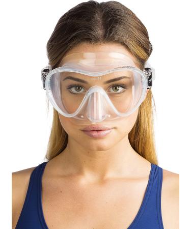 Cressi F1 Frameless Scuba Diving Snorkeling Mask - Clear/Clear/Black - Buy Online on GoSupps.com