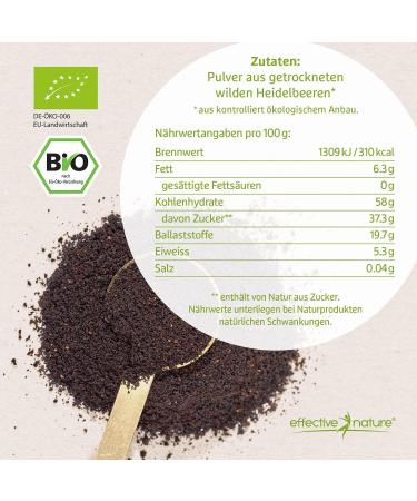 Organic Wild Blueberry Powder 200g - Raw Food Quality Antioxidant-Rich Fruit Powder (Vaccinium myrtillus) - International Shipping Available - Buy Online on GoSupps.com