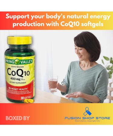 C0q10 400mg- Rapid-Release 30 softgels (Pack of 1) Boxed by Fusion Shop Store - Buy Online on GoSupps.com