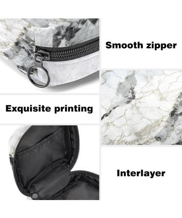 Multicoloured Marble Sanitary Napkin Storage Bag | Portable Menstrual Pad & Cup Pouch for Women and Teens - 04 - Buy Online on GoSupps.com
