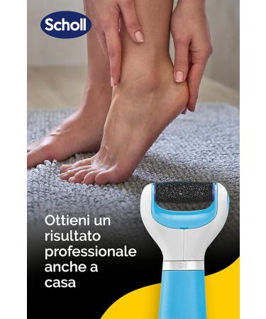 Scholl Velvet Smooth Electric Pedicure - Cracked Heels Treatment with Diamond Crystals - Light Blue - 1 Pack - Buy Online on GoSupps.com