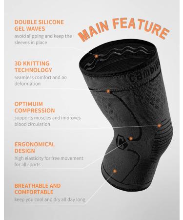CAMBIVO 2 Pack Knee Brace (Black XL) & 2 Pack Elbow Brace (Black L) - Support and Compression for Joints - Buy Online on GoSupps.com