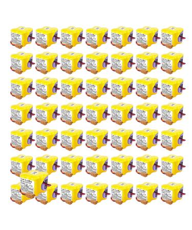 (50pcs) BR-2/3AGCT4A /A98L-0031-0025 6V 4400mAh Replacement Battery Replace for FANUC CNC System with Brown Plug Non-Rechargeable