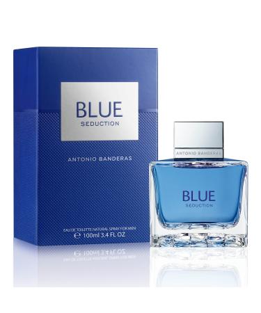 Antonio Banderas Perfumes - Blue Seduction - Eau de toilette for Men - Long Lasting - Fresh and Casual Fragance - Woody and Aquatic Notes - Ideal for Day Wear - 3.4 Fl Oz 3.4 Fl Oz (Pack of 1)
