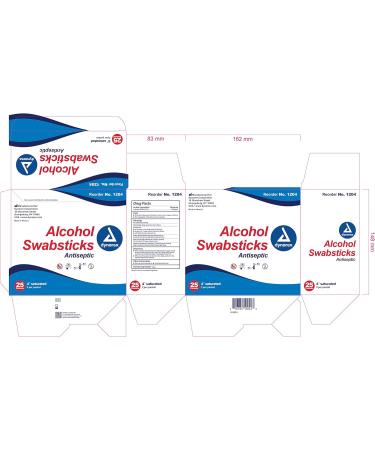 Dynarex Corporation Alcohol Swabsticks 25-Pack/3 - Antiseptic Swabsticks for Medical & Personal Use - Buy Online on GoSupps.com
