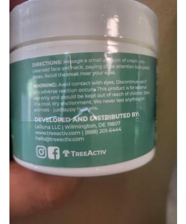 TreeActiv Acne Treatment Face Cream with Salicylic Acid & Tea Tree Oil - 90 Day Supply - Buy Online on GoSupps.com
