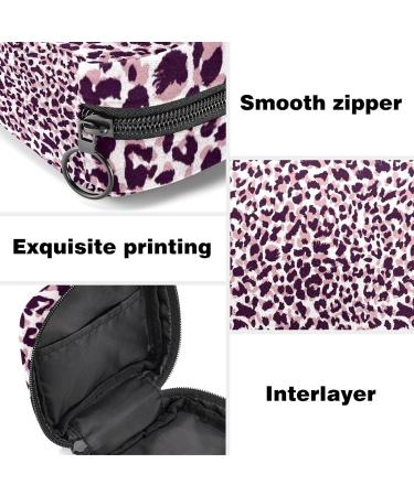 Leopard Print Menstrual Cup & Pad Storage Bag - Pink Sanitary Napkin Pouch | Feminine Product Organizer for Period Supplies - Color 10 - Buy Online on GoSupps.com