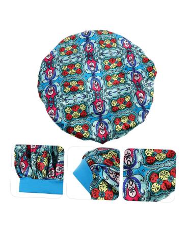 FOMIYES Blue Pretied Hijab Cap for Women | Reusable Chemo Shower Cap | Elastic Sleep Hat for Hair Loss | Smooth Fabric Night Cap - 34.5X23X2CM - Buy Online on GoSupps.com