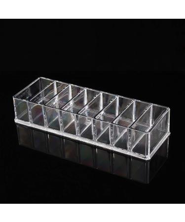 OKVGO Acrylic Cosmetic Organizer Clear 8 Compartment Makeup Holder for Eyeshadow Blush Highlighter & Powder Perfect for International Shipping - Buy Online on GoSupps.com