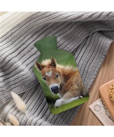 Buy Brown Horse Hot Water Bottle with Plush Cover - Cozy Hand Warmer for Adults & Children | 26.5x15.3cm - International Shipping Available - Buy Online on GoSupps.com