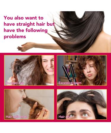 Hair Straightening Cream Hair Gloss and Silk Hair Straightening Hair Protein Correcting Nourishing Fast Smoothing Collagen Hair Straightener Cream for Curly Hair - 150ml - Buy Online on GoSupps.com