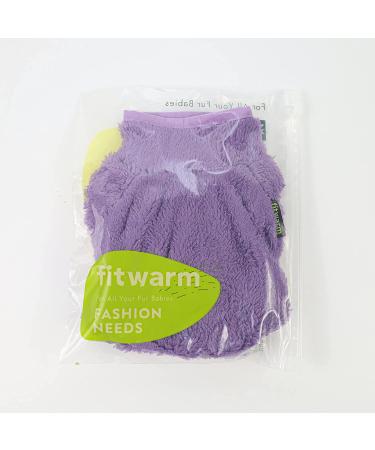 Fitwarm Fuzzy Velvet Dog Pajamas - Small Purple | Winter Clothes for Dogs & Cats - Buy Online on GoSupps.com