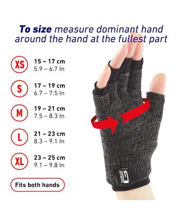 Neo-G Arthritis Gloves - XL (23-25 cm) - 1 Pair - Compression Gloves for Arthritis & Joint Pain - Buy Online on GoSupps.com