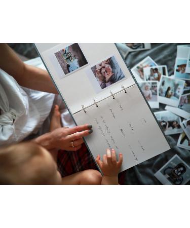 Velvet Baby Photo Album with 34 Milestone Cards | Perfect Gift for Birth Baby Showers & Pregnancy Scrapbooking - Buy Online on GoSupps.com
