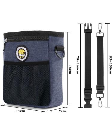 FTTouuy Waterproof Dog Feed Bag for Training - Perfect for Treats & Agility Training (Blue L-Dark Blue) - Buy Online on GoSupps.com